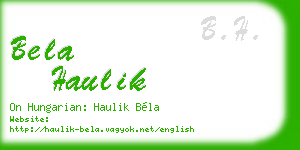bela haulik business card